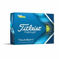 Titleist 2022 Tour Soft Golf Balls -Putters Shop 2022 TourSoft Dozen Yellow Right facing RGB 81524.1653492886