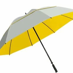 Proactive Sports Sun Tek 68" UV Protection Wind Cheater Vented Canopy Umbrella (Silver/Yellow)
