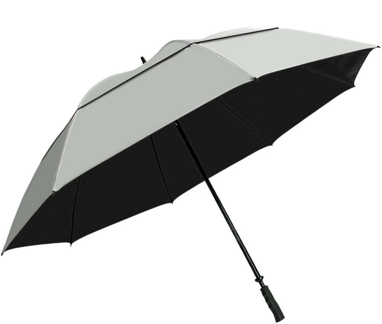 Proactive Sports Sun Tek 68” UV Protection Wind Cheater Vented Canopy Umbrella (Silver/Black) 3 Proactive Sports Sun Tek 68” UV Protection Wind Cheater Vented Canopy Umbrella (Silver/Black)