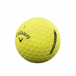 Callaway Supersoft 23 Golf Balls (Multiple Colors) -Putters Shop Supersoft Yellow Mat Quarter View 2023 001 51706.1674839828