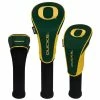 Team Effort Oregon Ducks Headcover Set Of 3 -Putters Shop oregon ducks headcovers 3pk 73548.1660666599