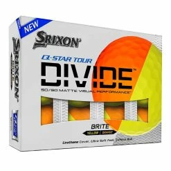 Srixon Q-Star Tour Divide Golf Balls -Putters Shop q star tour divide yellow orange dz 43577.1654548057